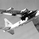 The X-15 suspended from the wing of its B-52 Stratofortress mothership. (US Air Force)